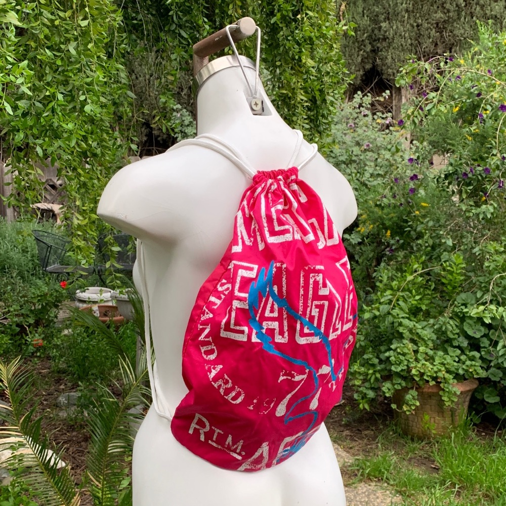 American Eagle Fuchsia Drawstring Backpack - image 1